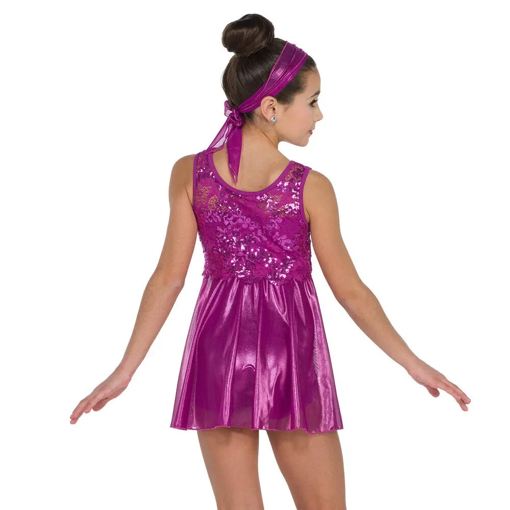 Pre-Owned Dance Costume Wish Come True 20391 Intermediate Child Teal Lyrical